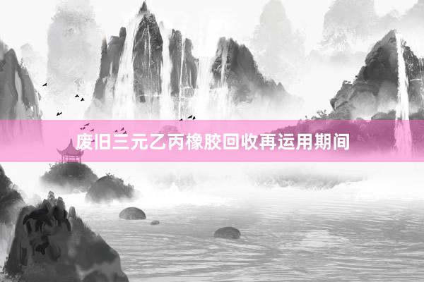 废旧三元乙丙橡胶回收再运用期间